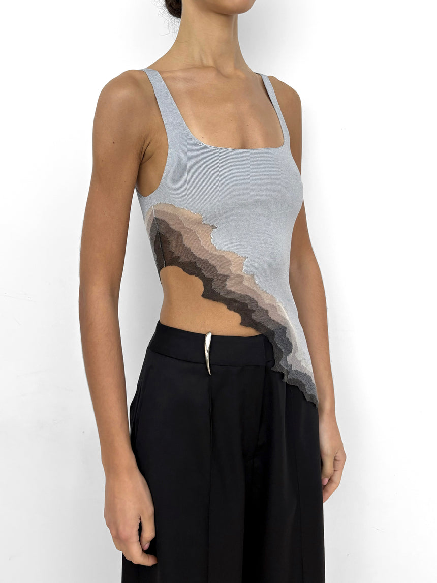 FLAME TANK TOP - ASH BURNT