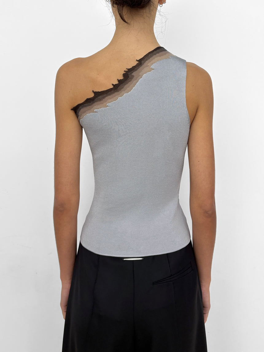 FLAME ONE SHOULDER TOP - ASH