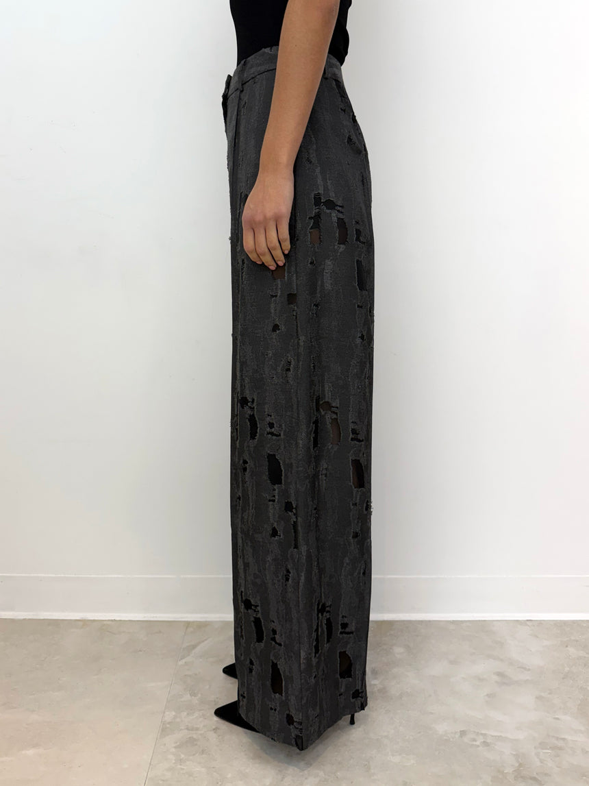 TORN TROUSERS - DARK GREY