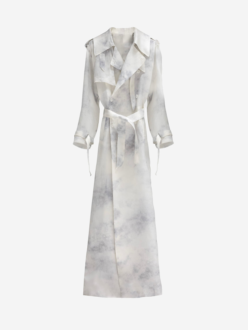 SILK ORGANZA TRENCH - ASH (Pre-Order)