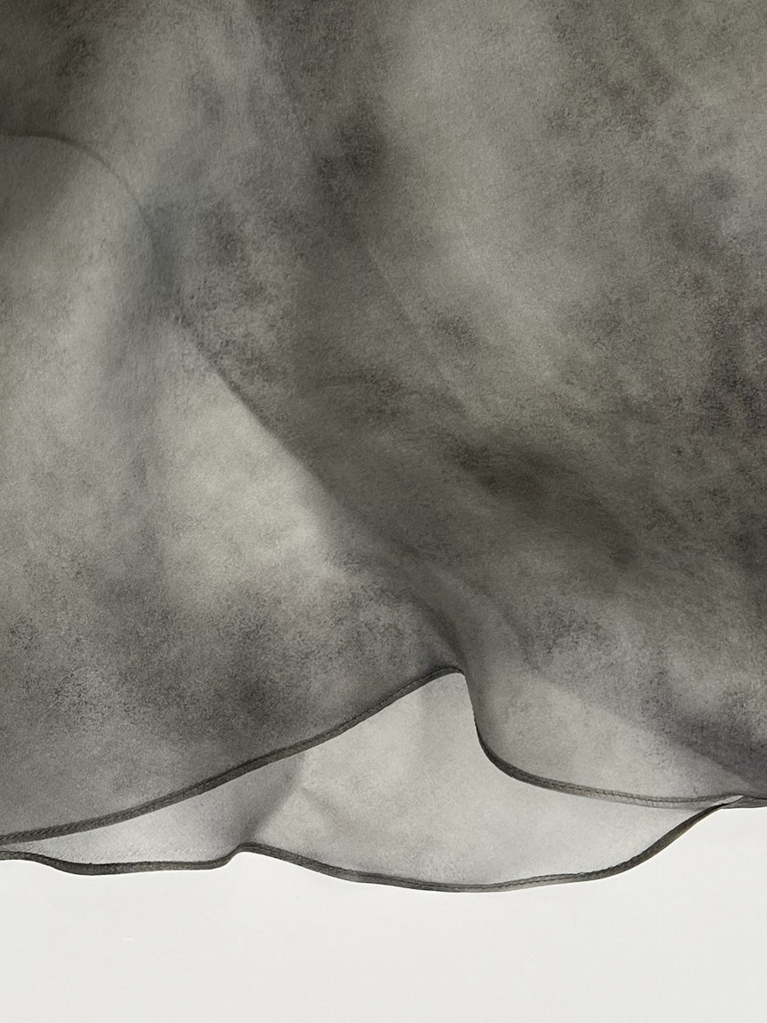 (FW25 Pre-order) SILK BIAS SCARF MAXI DRESS - FOG GREY