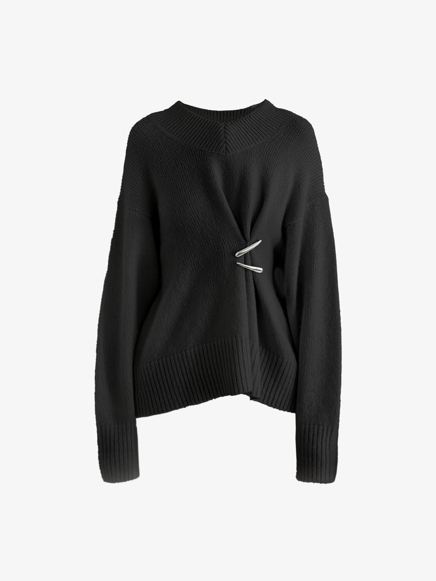 (FW25 Pre-order) CASHMERE CLAWS SWEATER - BLACK
