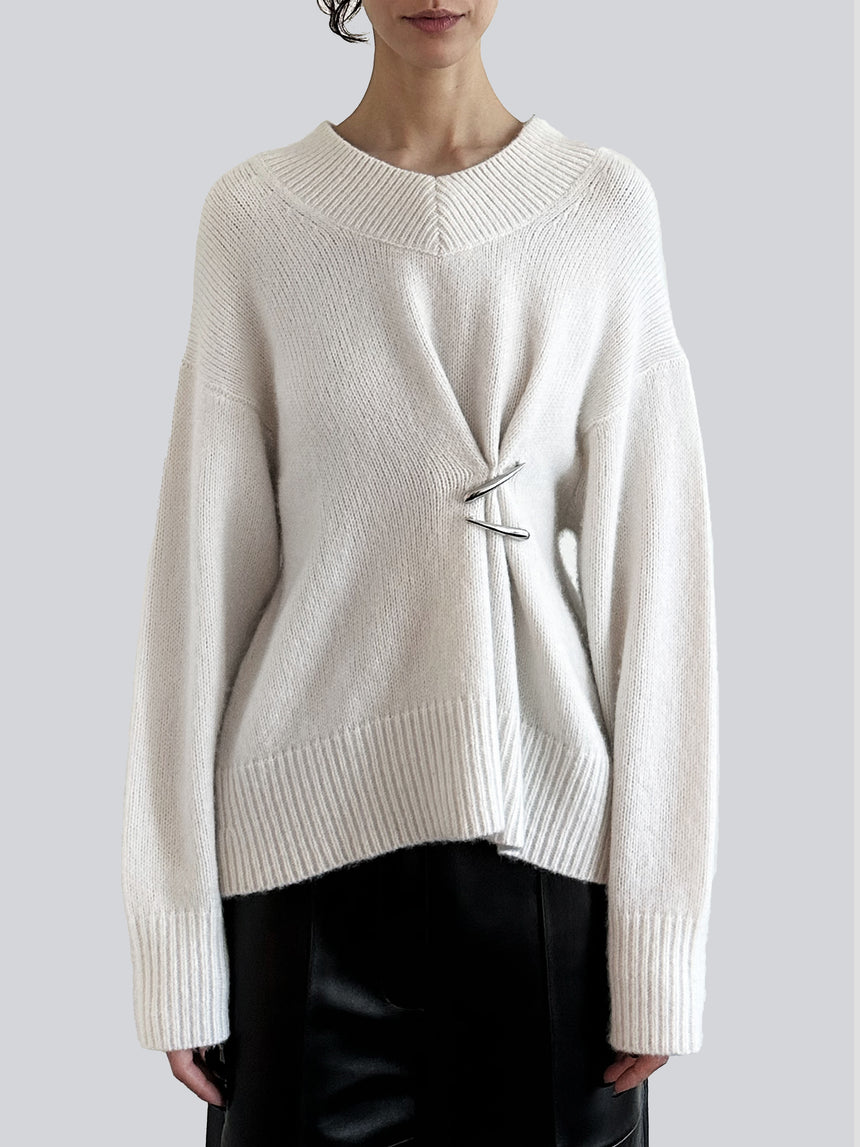 (FW25 Pre-order) CASHMERE CLAWS SWEATER - IVORY