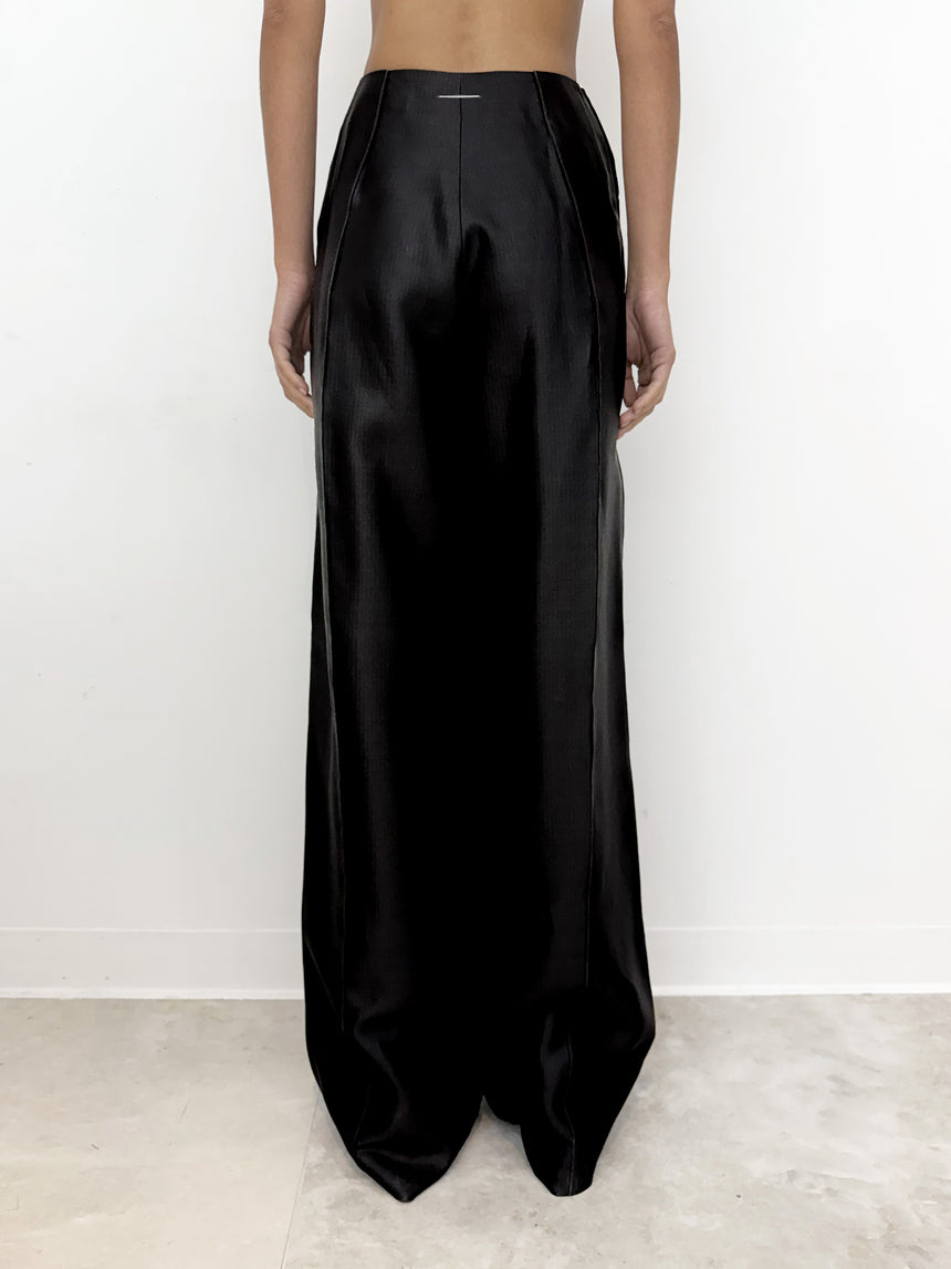 (SS26 PRE-ORDER) CLAW BELT LOOP TAILORED TROUSERS - (LUX SHINE VISCOSE) BLACK