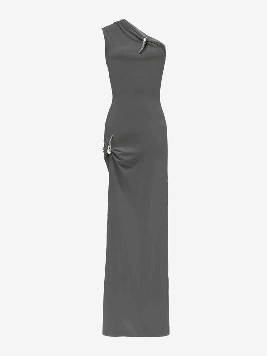 (FW25 Pre-order) CLAW ONE SHOULDER DRESS - GREY