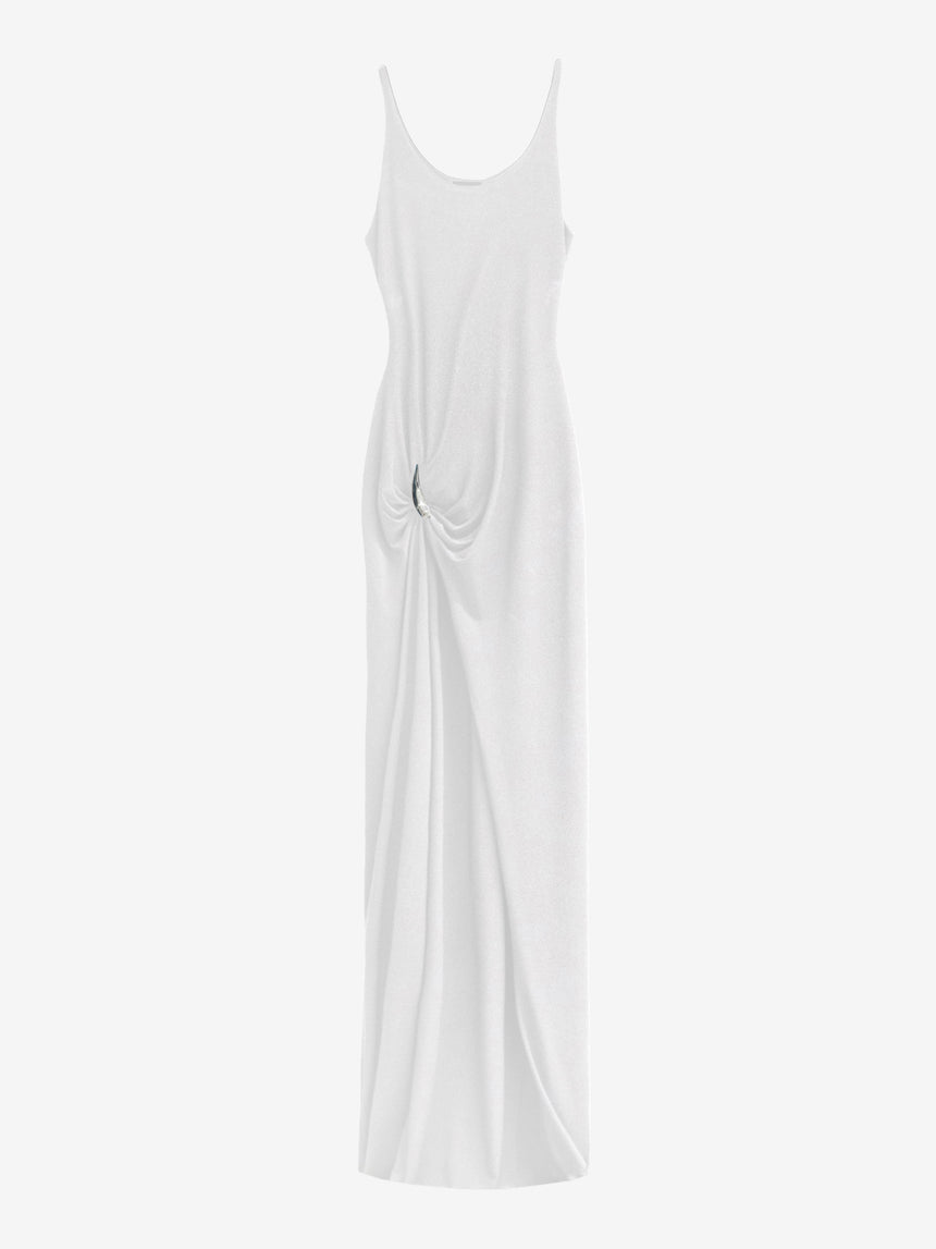 CLAW SLIP DRESS - WHITE