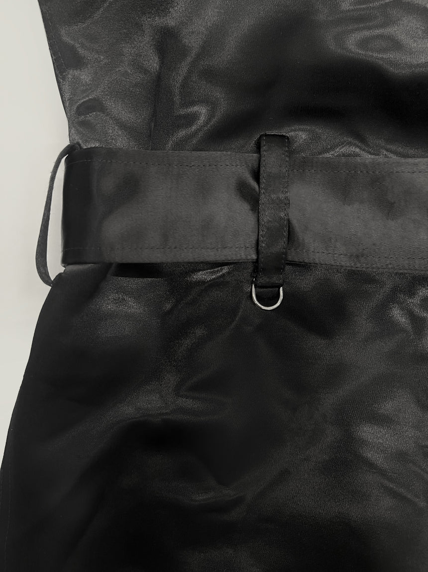 (FW25 Pre-order) CLAW LIQUID TAILORED TRENCH - BLACK LIQUID