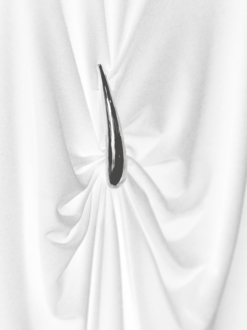 CLAW SLIP DRESS - WHITE