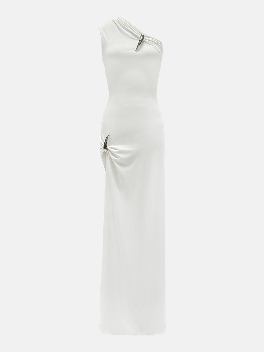 CLAW ONE SHOULDER DRESS - IVORY (Pre-Order)