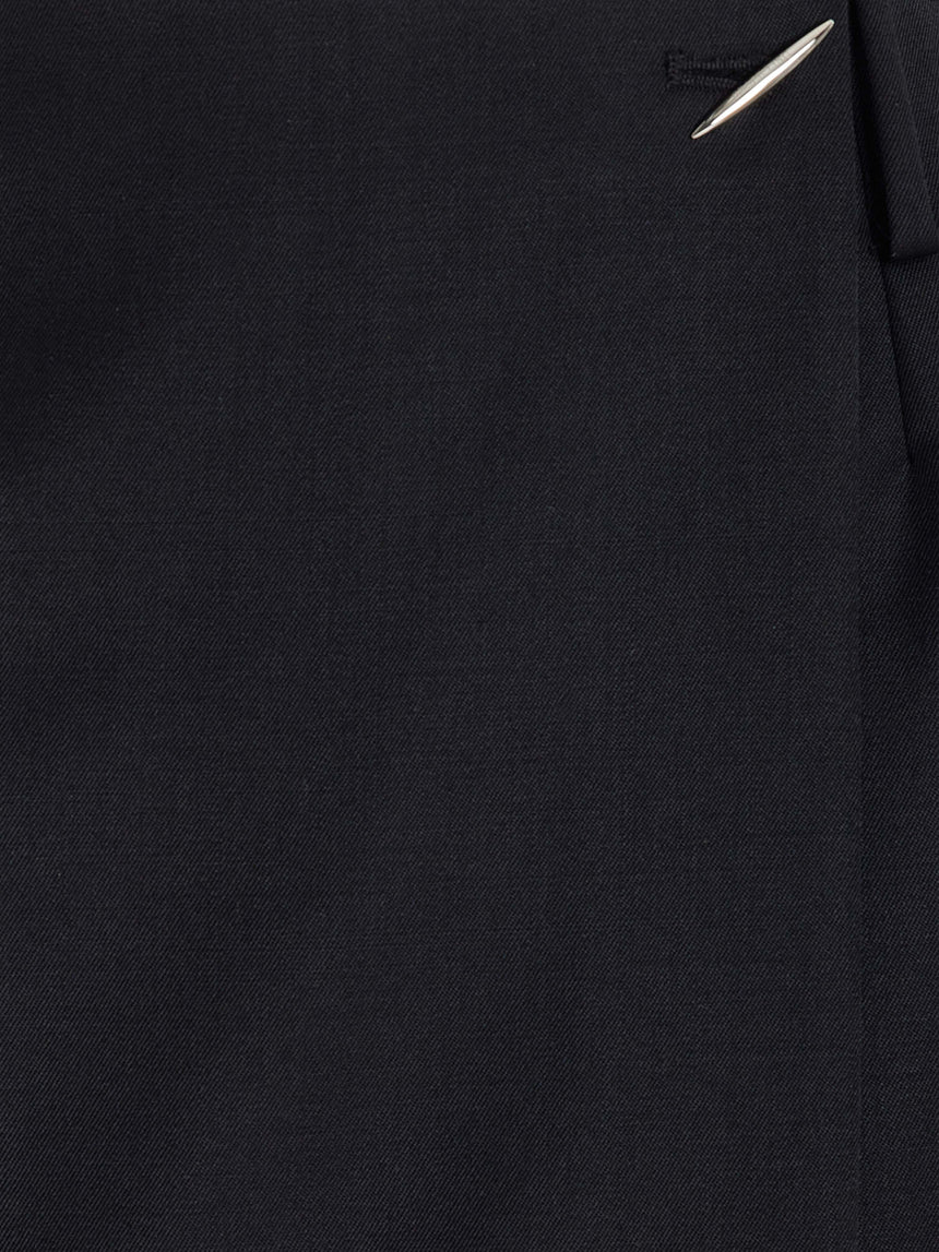 CRESCENT WRAP MINI SKORT - BLACK