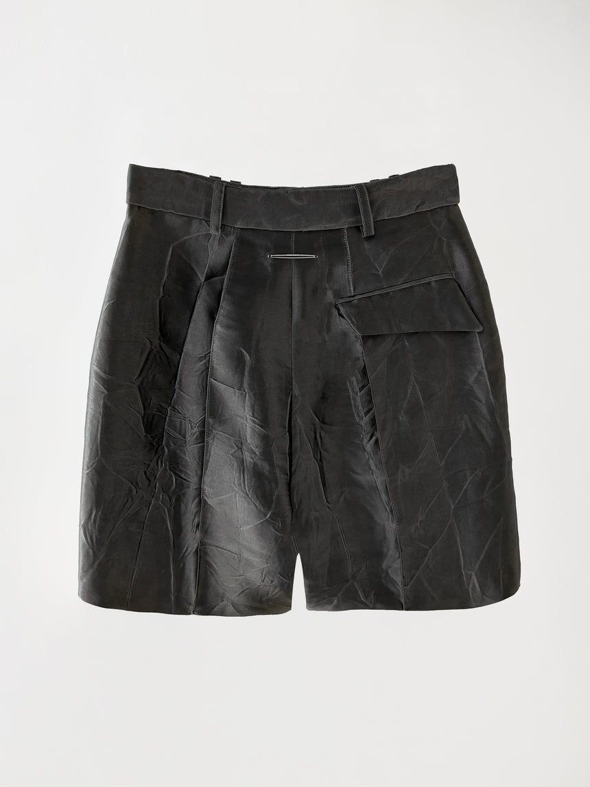 CRINKLED MINI SHORTS - GREY (Pre-Order)