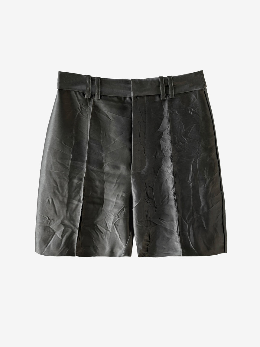 CRINKLED MINI SHORTS - GREY (Pre-order)