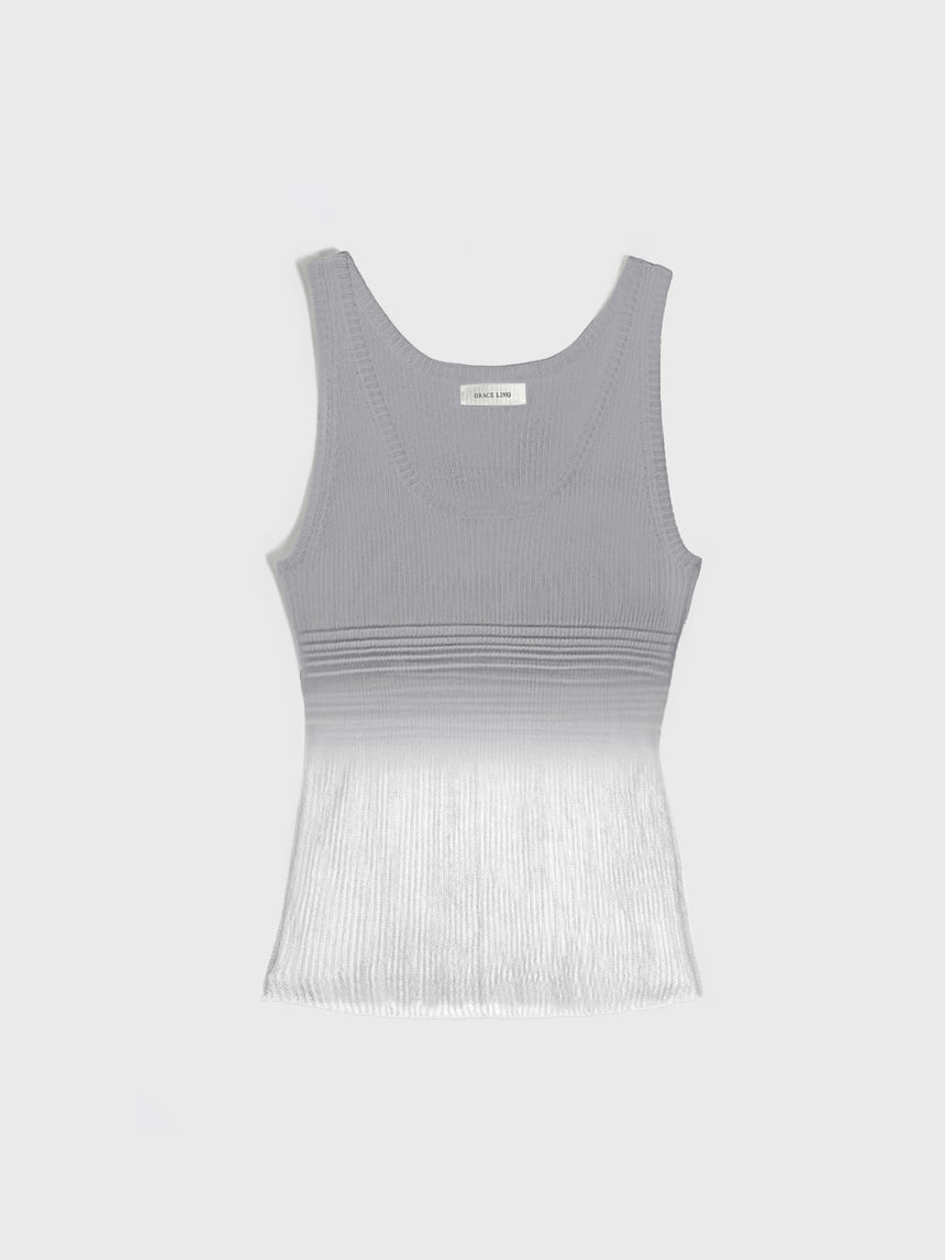 (FW25 Pre-order) EVANESCENT TANK TOP - FOG GREY