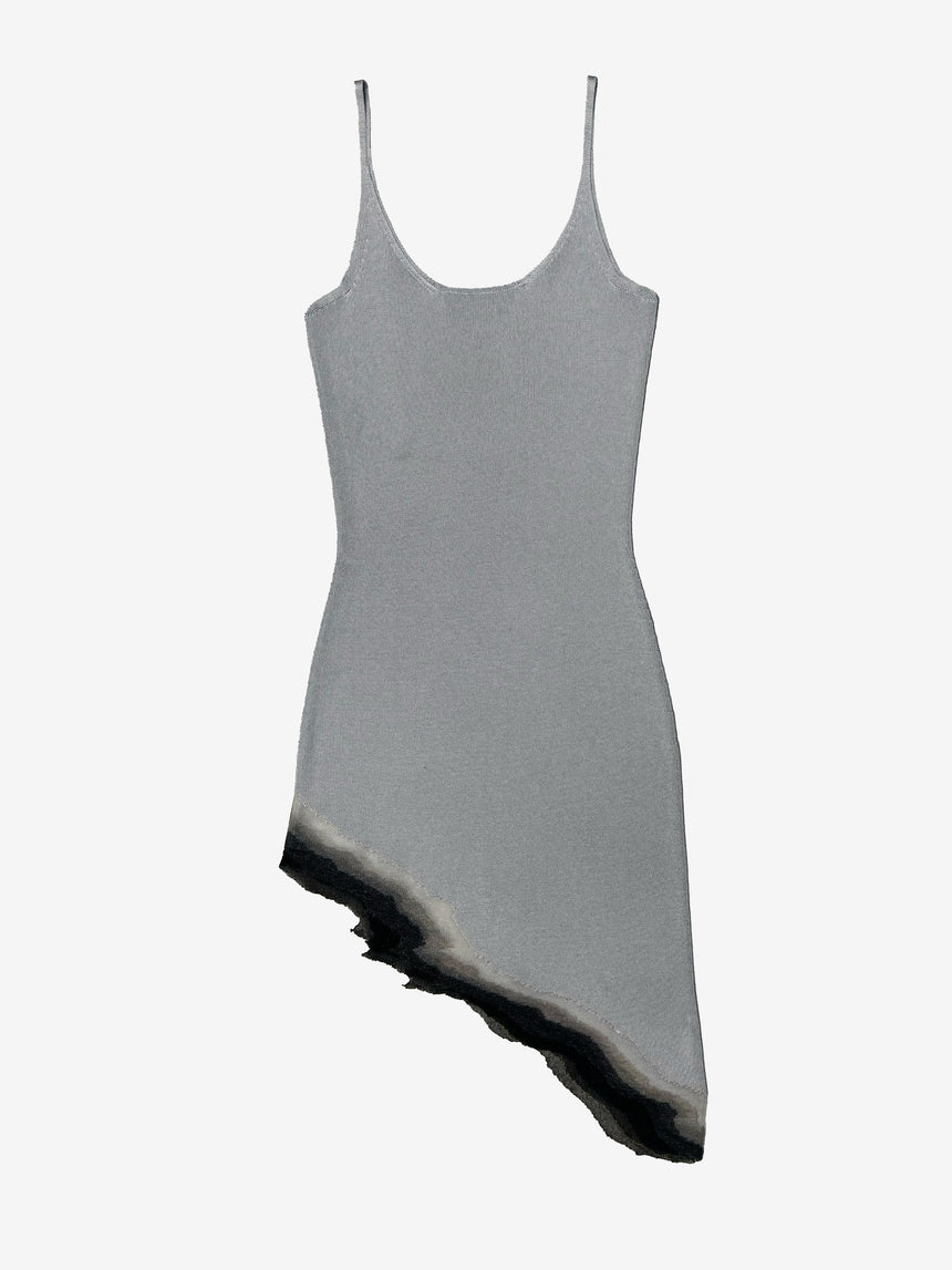 Flame Slit Mini Dress - Grey M Flame Slit Mini Dress - Grey M