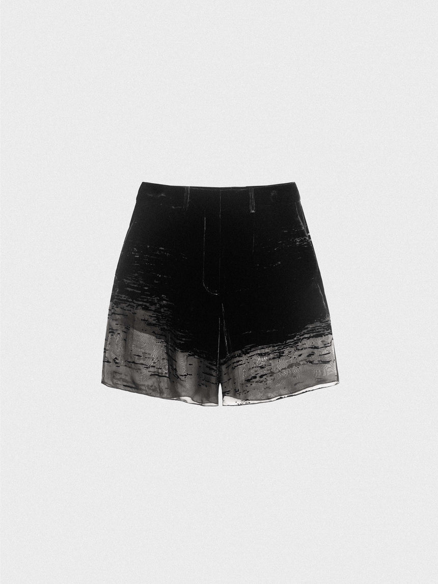 (SS26 PRE-ORDER) GLITCH MINI SHORTS - BLACK