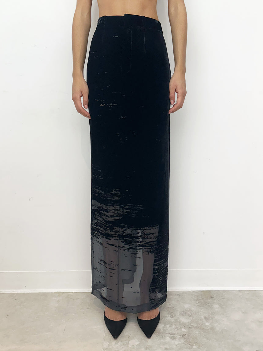 (SS26 PRE-ORDER) GLITCH TAILORED MAXI SKIRT
