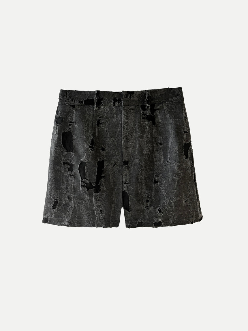 TORN MINI SHORTS - GREY (Pre-Order)