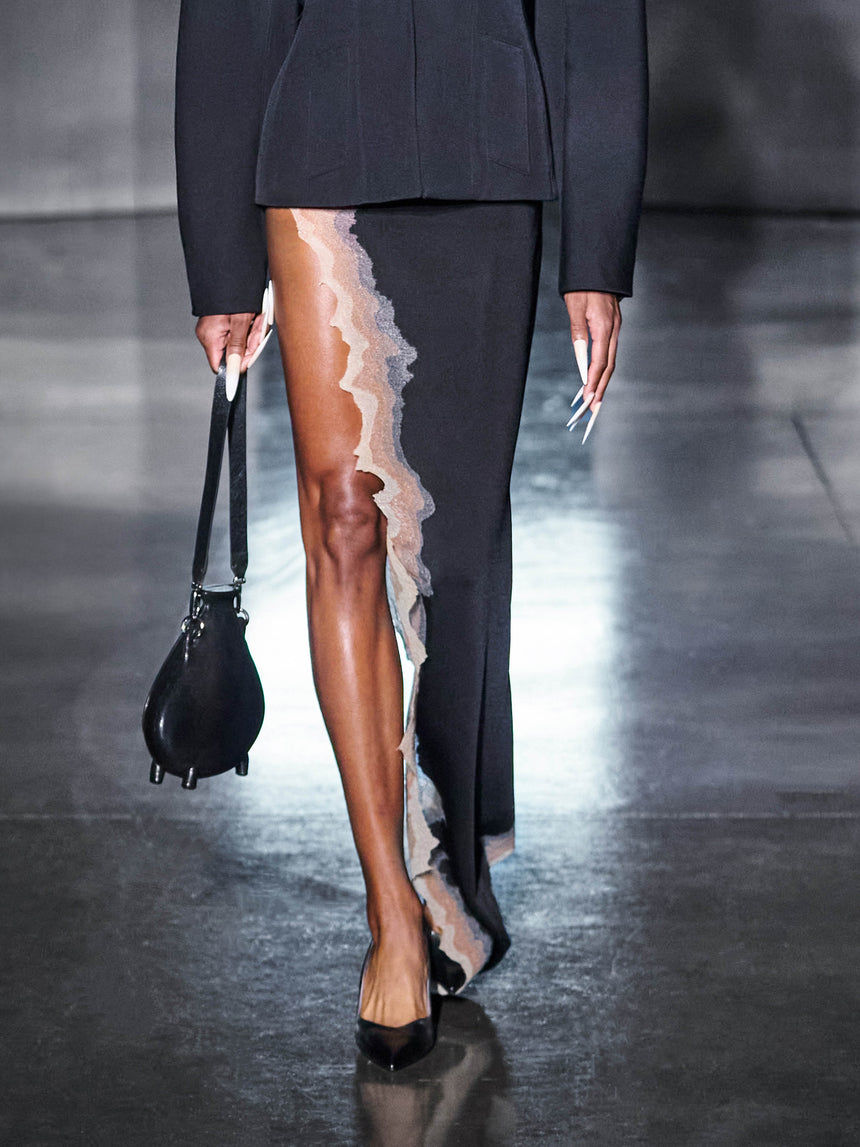 FLAME SLIT MAXI DRESS - BLACK GRACE LING FLAME SLIT MAXI DRESS - BLACK GRACE LING