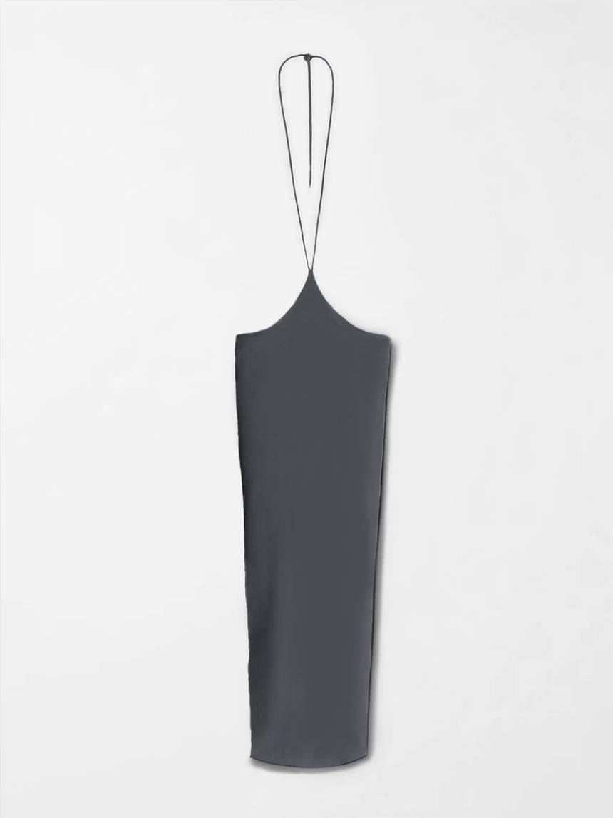 LOGO TAG TIE PILLAR SKIRT - GREY