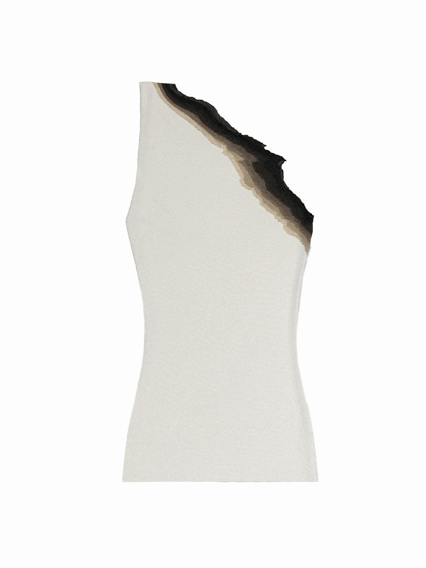 FLAME ONE SHOULDER TOP - IVORY (Pre-Order)