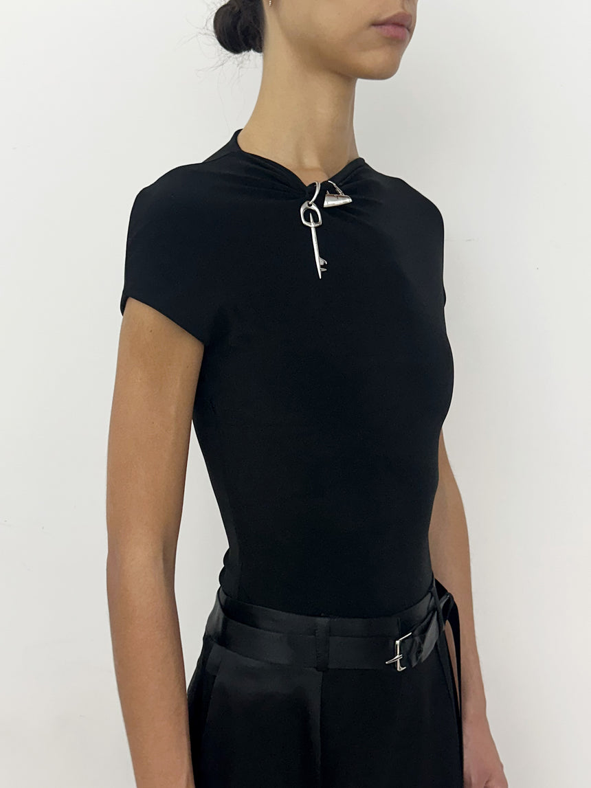 (SS26 PRE-ORDER) RELIC CHARMS TOP - BLACK