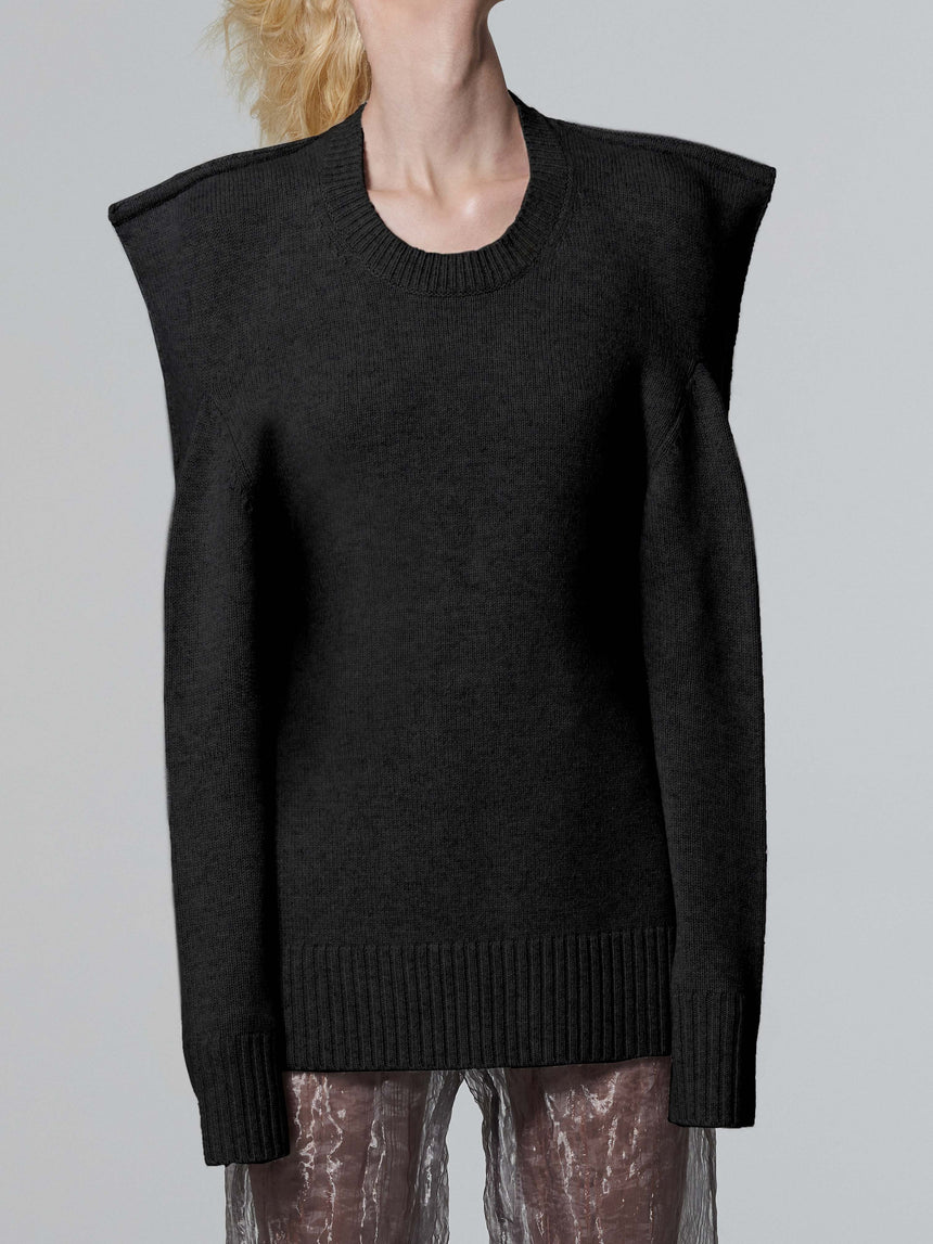 SQUARE SWEATER - BLACK