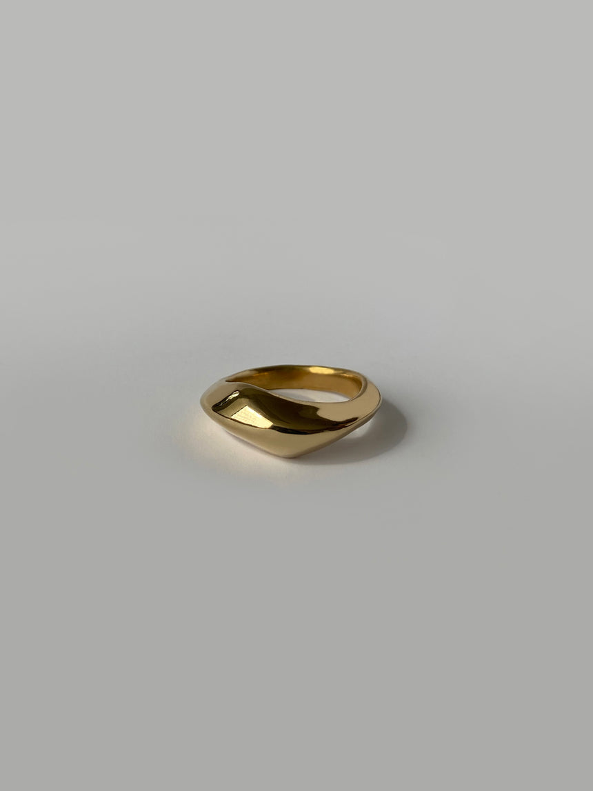 BIOMORPHIC RING IN GOLD